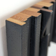 Sculptural Wooden Wall Coat Rack