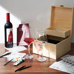 Wine Glass Painting Gift Set - Do it Yourself! - Wine Lover Gift-2