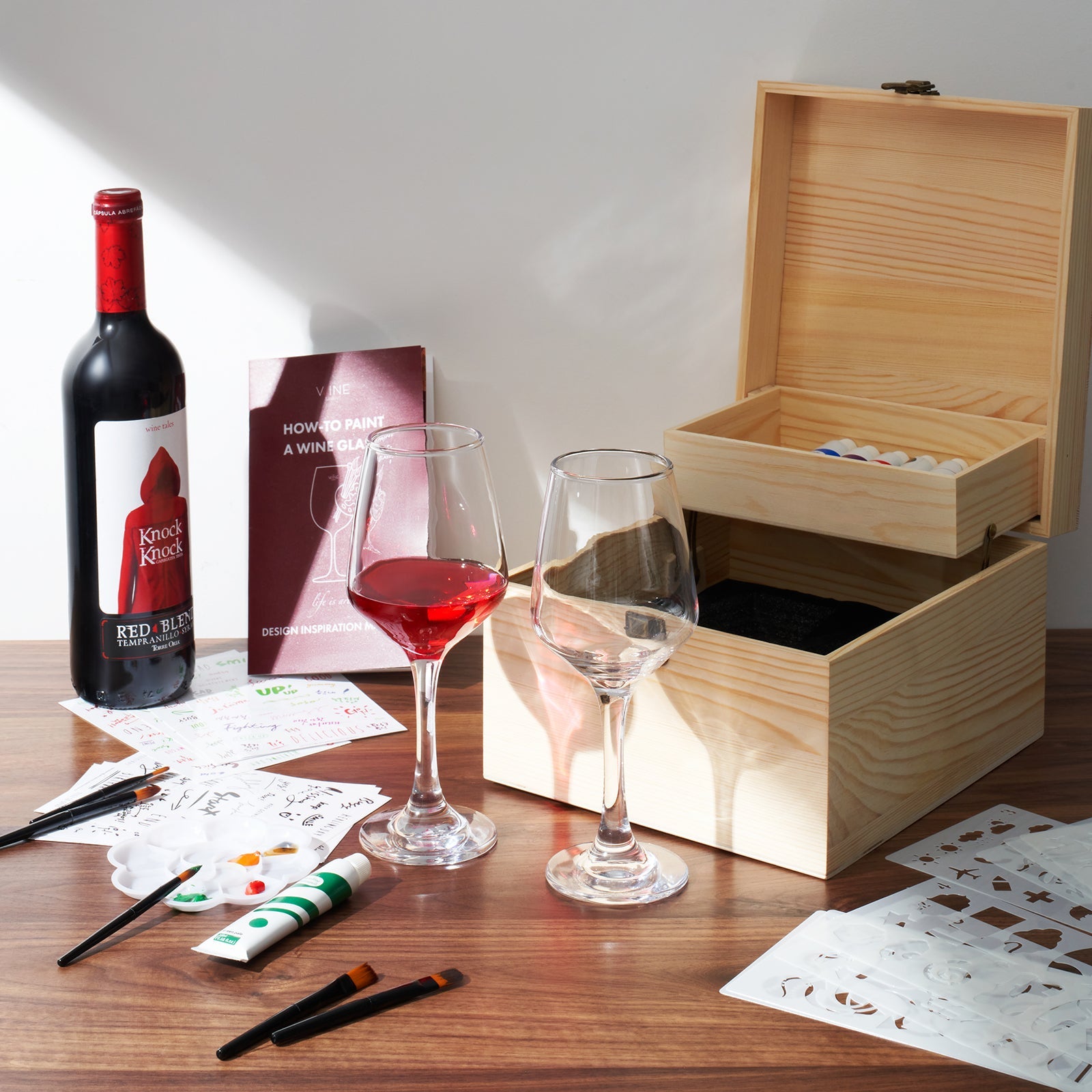 Wine Glass Painting Gift Set - Do it Yourself! - Wine Lover Gift-2