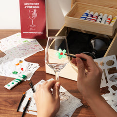 Wine Glass Painting Gift Set - Do it Yourself! - Wine Lover Gift-1