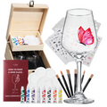 Wine Glass Painting Gift Set - Do it Yourself! - Wine Lover Gift-0