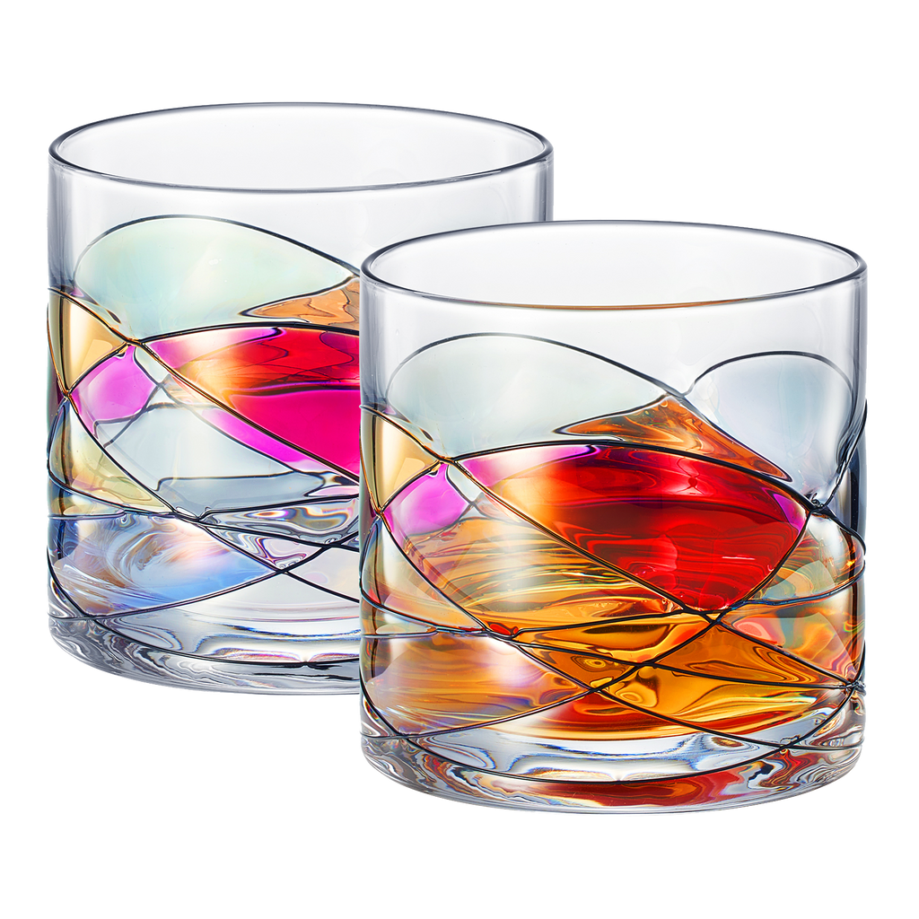 Artisanal Hand Painted Whiskey - 9.6 OZ Glassware-0