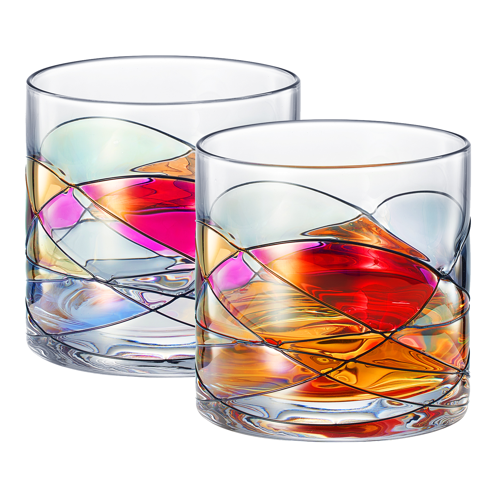 Artisanal Hand Painted Whiskey - 9.6 OZ Glassware-0