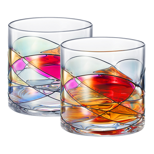 Artisanal Hand Painted Whiskey - 9.6 OZ Glassware-0