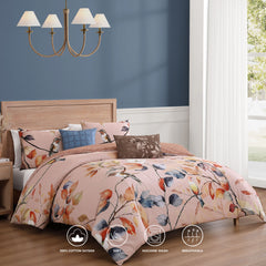 Bebejan Peachy Dogwood 5 Piece Reversible Comforter Set