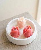 Tulip Trio Candle in Artisan Jesmonite Bowl-1