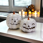 Black & White LED Ceramic Pumpkin-0