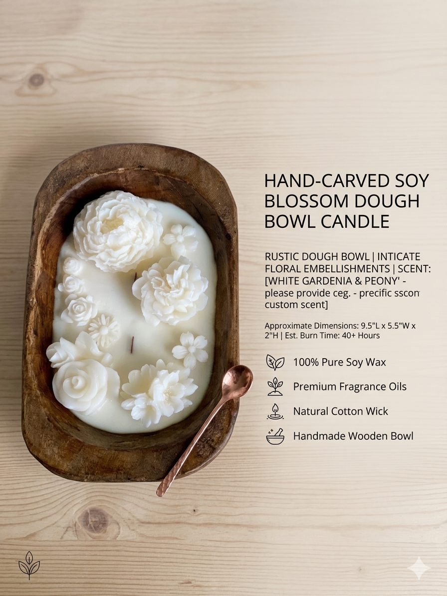 Botanical Garden Dough Bowl Candle | Two Styles-1