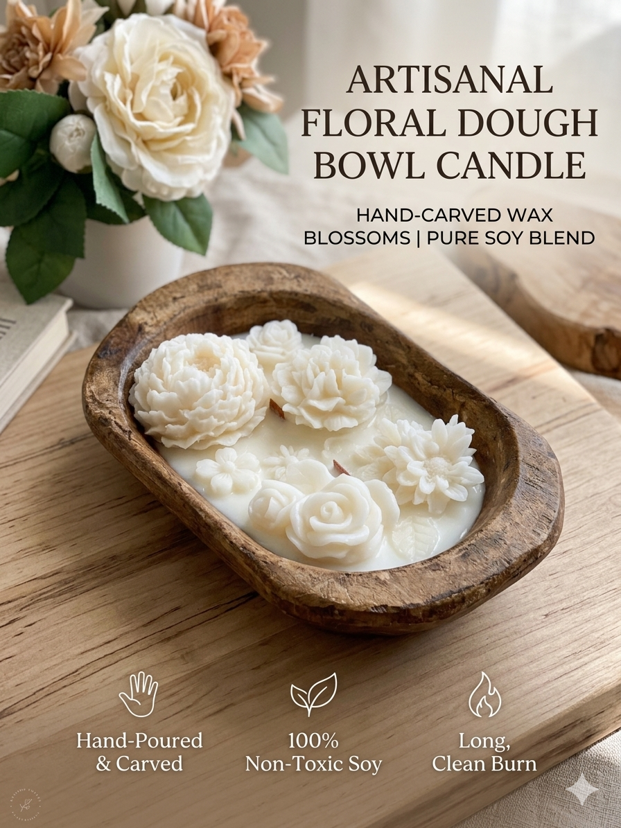 Botanical Garden Dough Bowl Candle | Two Styles-0