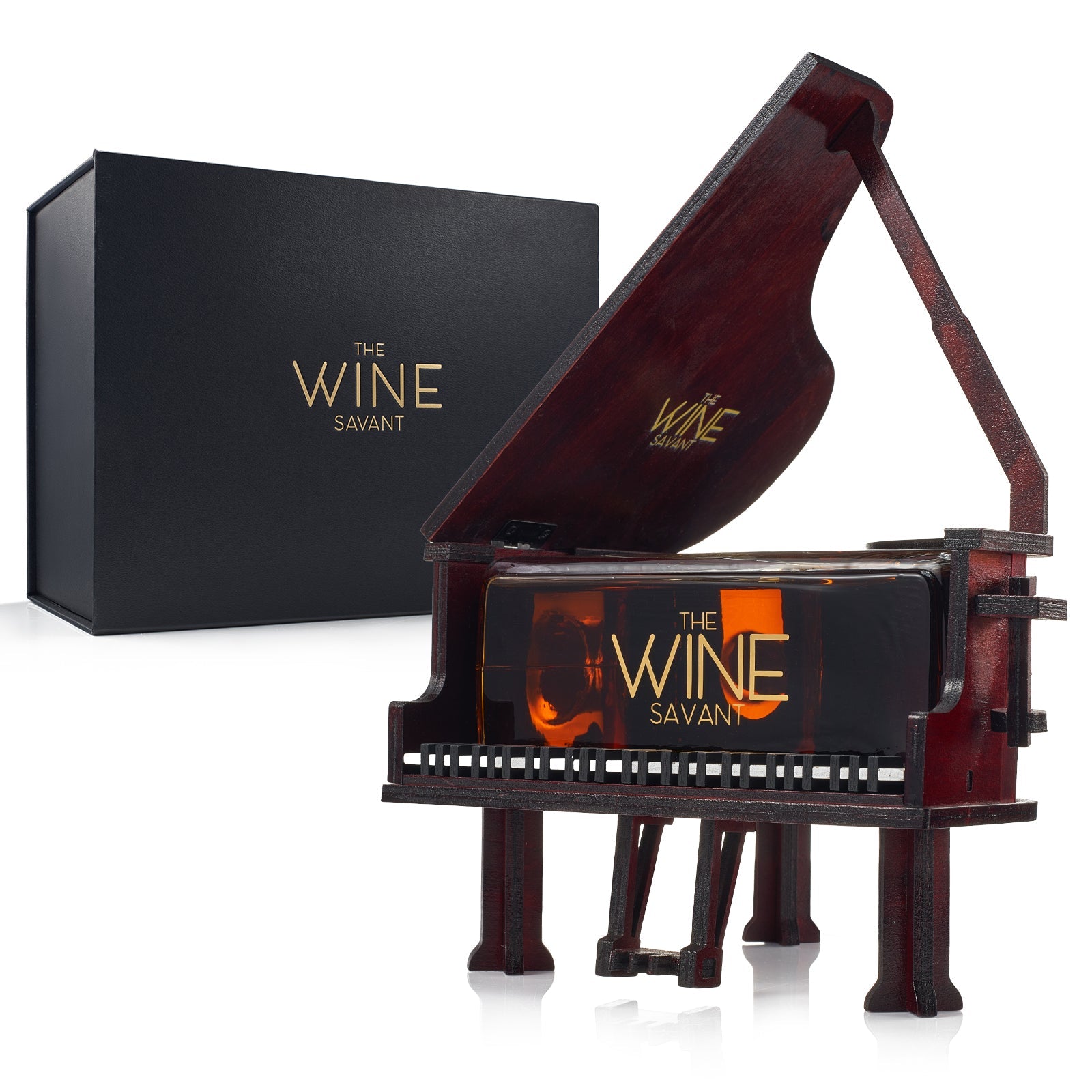 Piano Shaped Whiskey & Wine Decanter - 25OZ Pianist Instrument Unique Decanter Set-0
