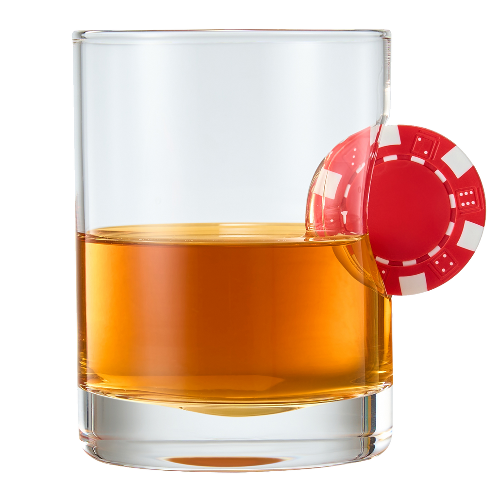 Poker Chip Whiskey & Wine Glasses | SINGLE (20 OZ)-0
