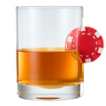 Poker Chip Whiskey & Wine Glasses | SINGLE (20 OZ)-0