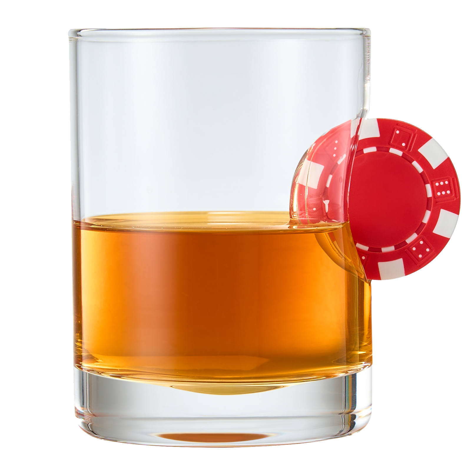 Poker Chip Whiskey & Wine Glasses | SINGLE (20 OZ)-0