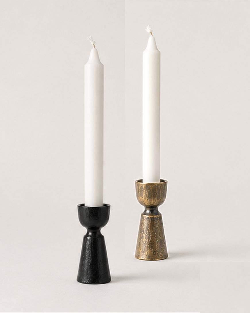 Foundry Hand-Forged Iron Candle Stand-0