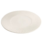 White Radial Gear Charger Plate – 12-Inch Artisanal Ceramic Presentation Dish-4
