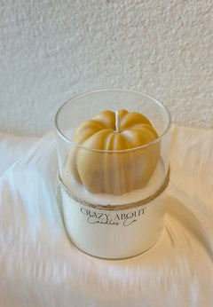 Pumpkin Candle in Glass Jar | Handcrafted Soy Wax-4