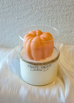 Pumpkin Candle in Glass Jar | Handcrafted Soy Wax-6