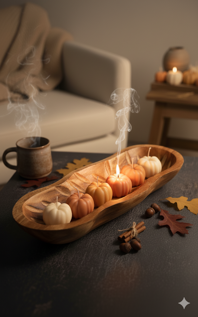 Autumn Pumpkin Candle - Handmade Soy Wax Candle for Cozy Fall Ambiance-2