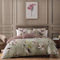 Bebejan Purple Lilies 5 Piece Reversible Comforter Set
