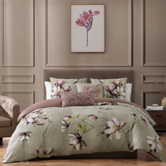 Bebejan Purple Lilies 5 Piece Reversible Comforter Set