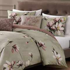 Bebejan Purple Lilies 5 Piece Reversible Comforter Set