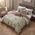 Bebejan Purple Lilies 5 Piece Reversible Comforter Set