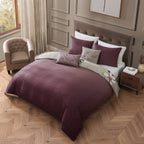 Bebejan Purple Lilies 5 Piece Reversible Comforter Set