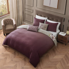 Bebejan Purple Lilies 5 Piece Reversible Comforter Set