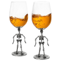 Stemmed Skeleton Wine Glass Set of 2