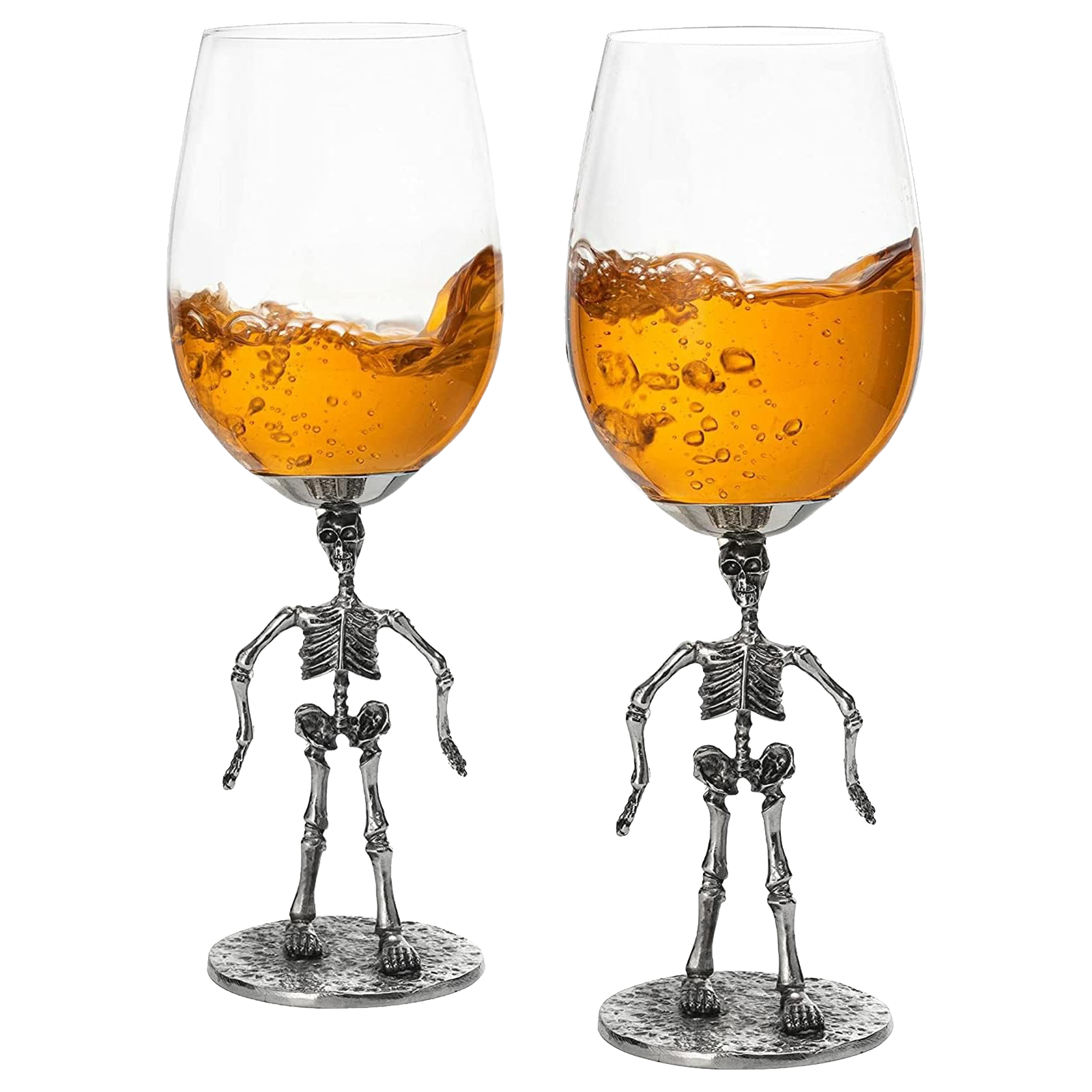 Stemmed Skeleton Wine Glass Set of 2