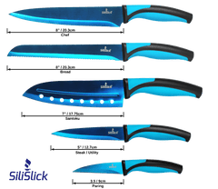 Kitchen Knife Set - Titanium Coated Blades