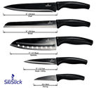 Kitchen Knife Set Kit | Red Magnetic Rack & Portable Sharpener