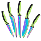 Kitchen Knife Set - Green Handle