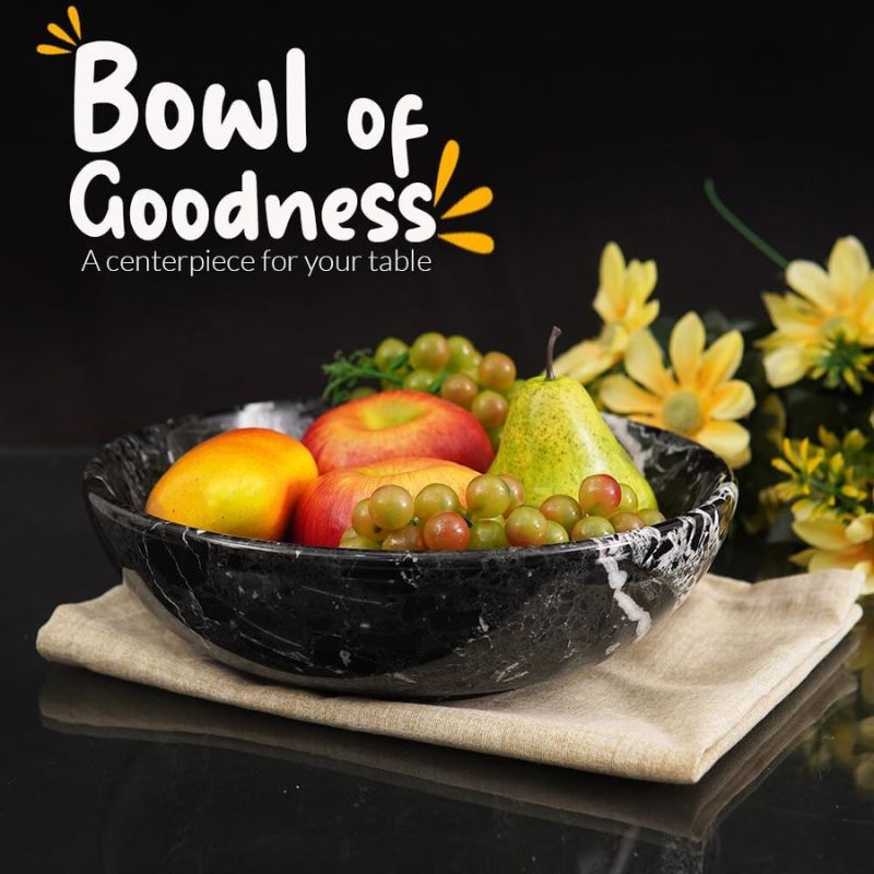 Radicaln Marble Fruit Bowl 10' Inches New-2