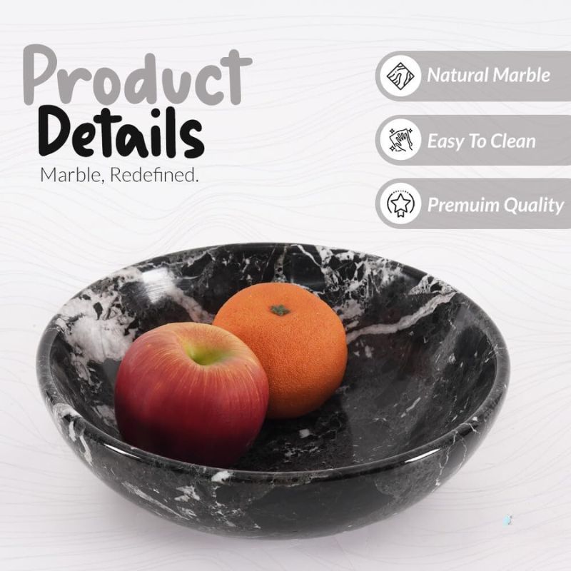 Radicaln Marble Fruit Bowl 10' Inches New-3