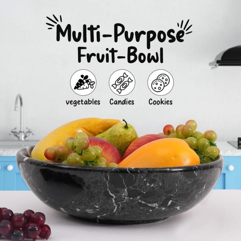 Radicaln Marble Fruit Bowl 10' Inches New-4
