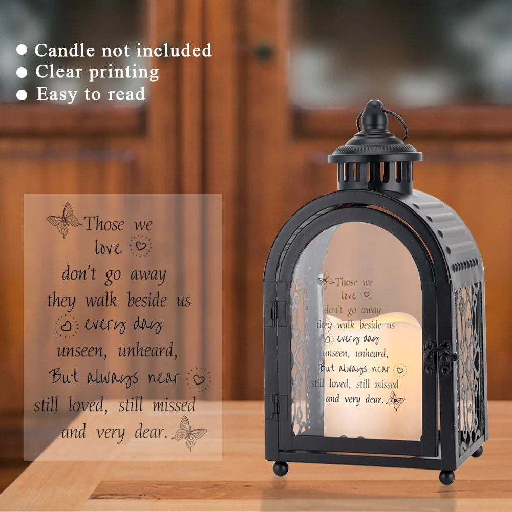 11'' High Memorial Lantern(Black)-2