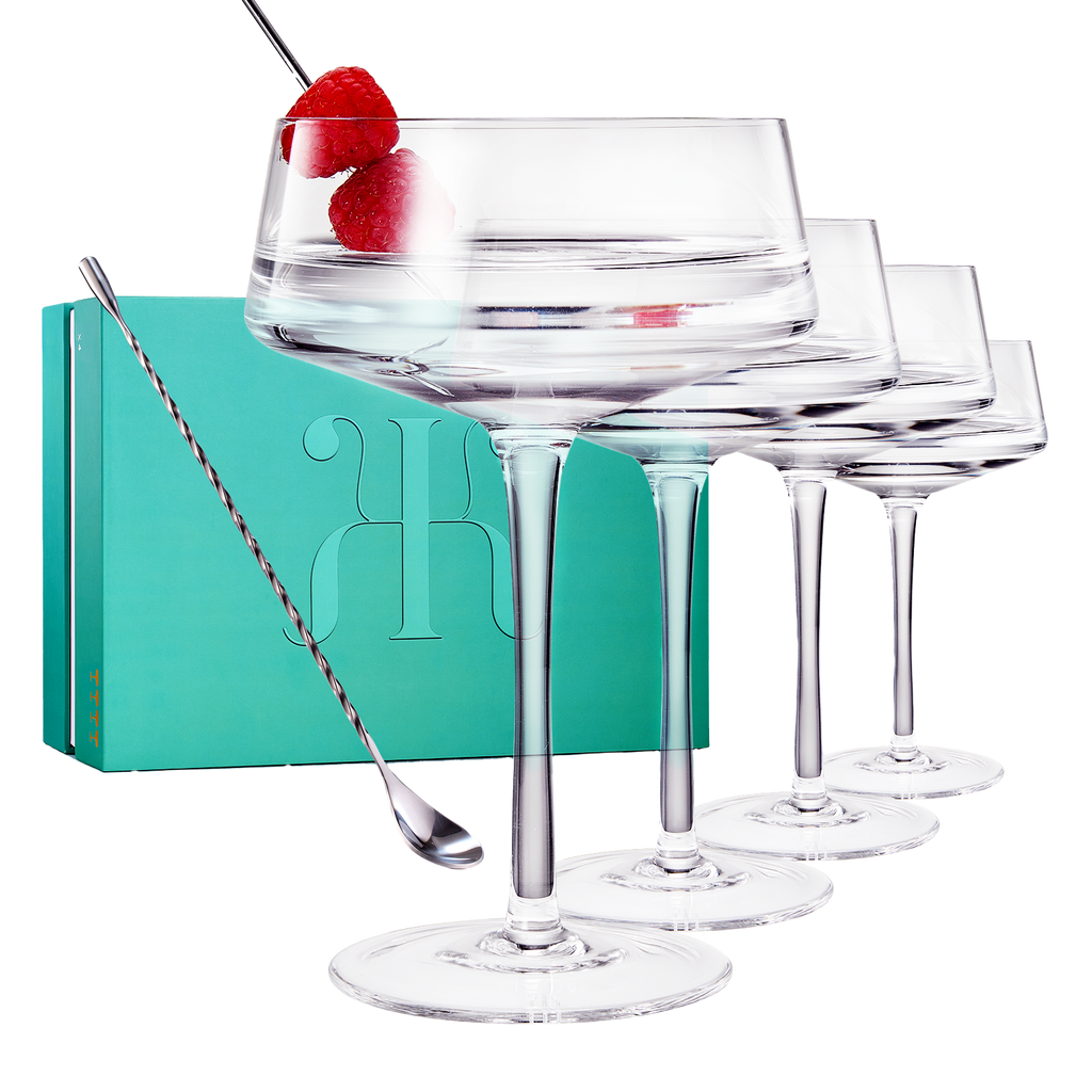 Luxury Martini Glass Set of 4 | 10oz