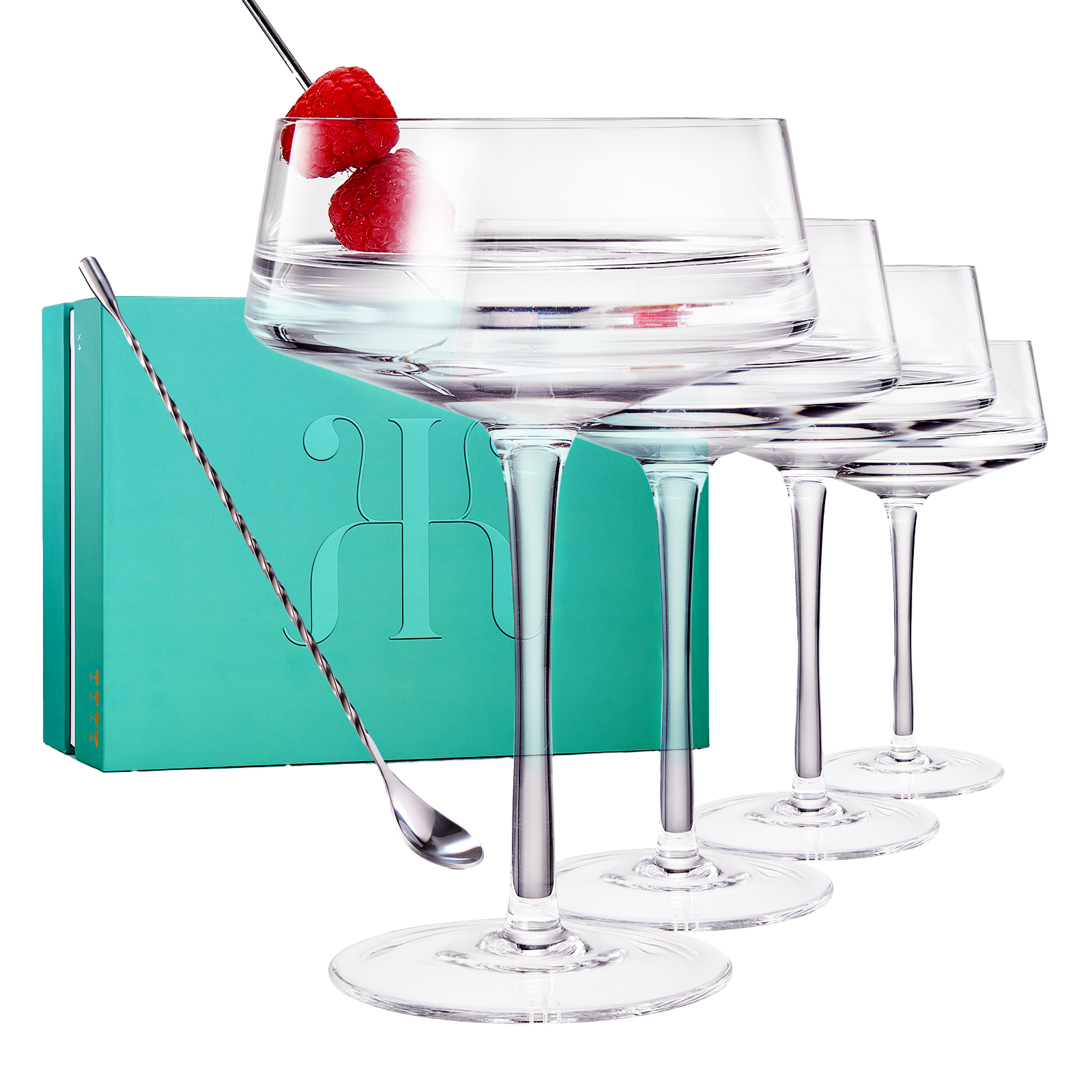 Luxury Martini Glass Set of 4 | 10oz