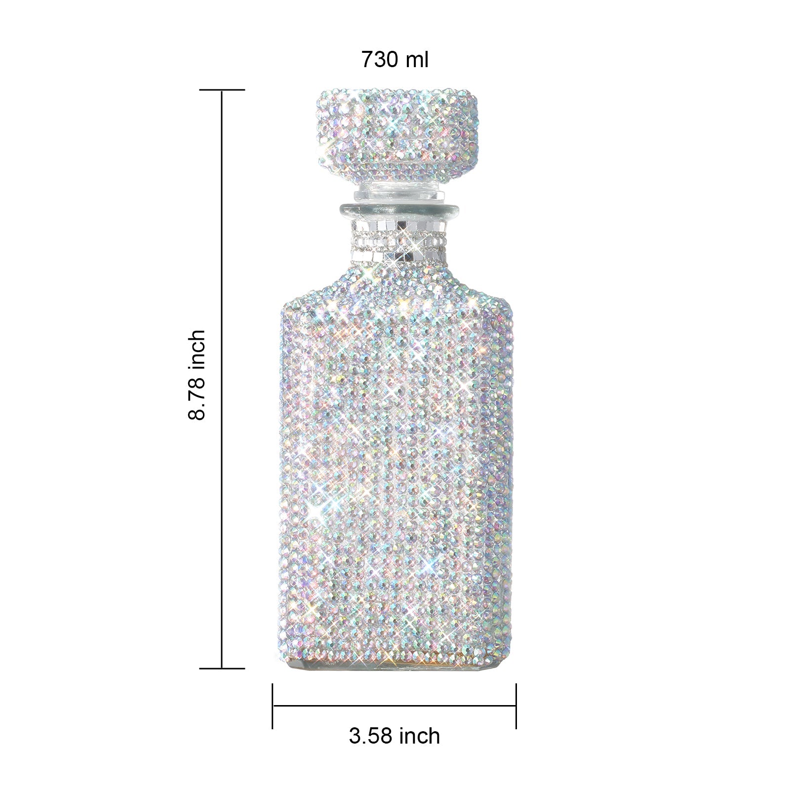 Unique Diamond Rhinestone Decanter | 730 mL | Luxurious Whiskey-3