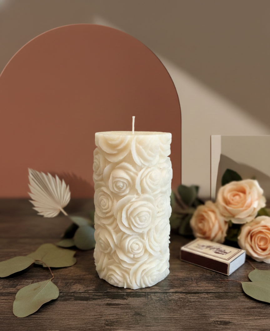 Botanical Rose Candle-0