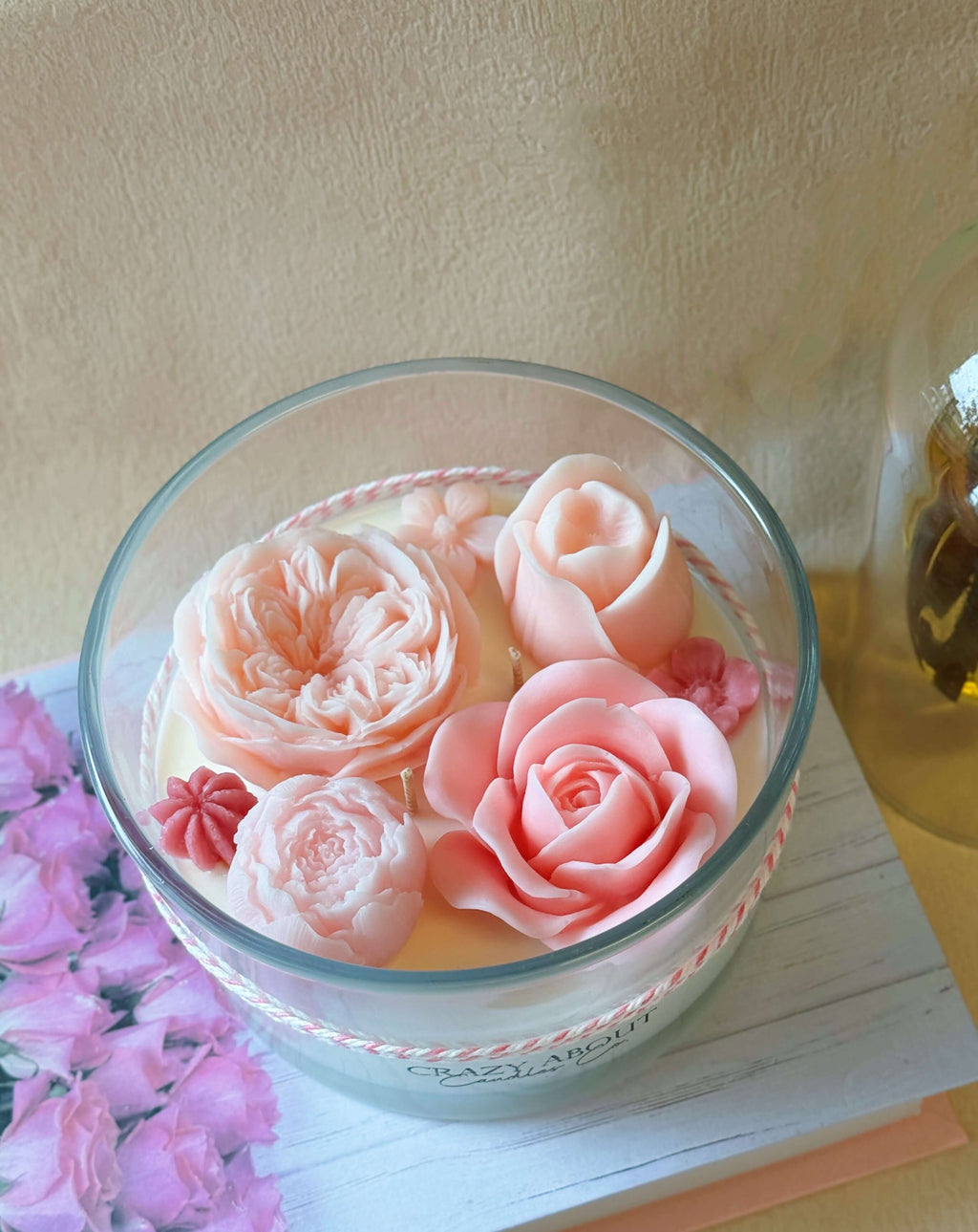 Large Rose Container Candle | Romance Captured-3