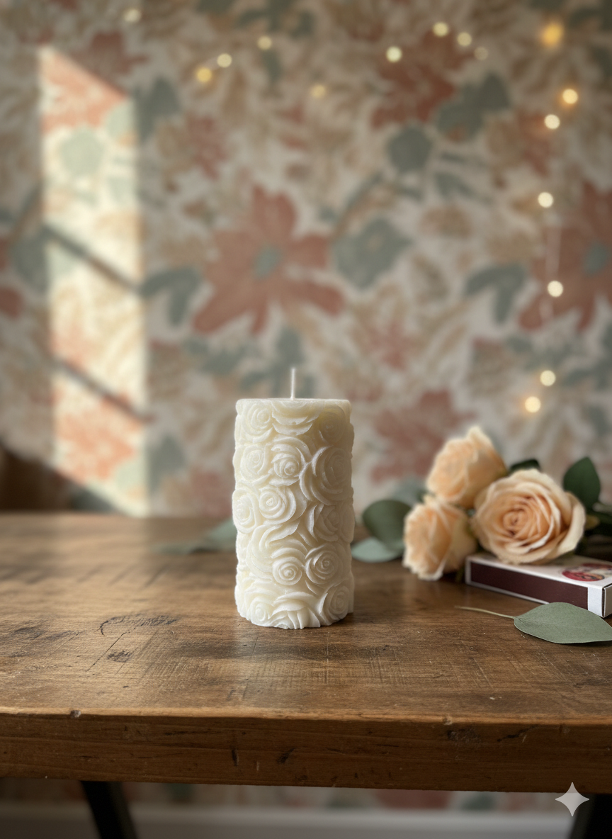 Botanical Rose Candle-4