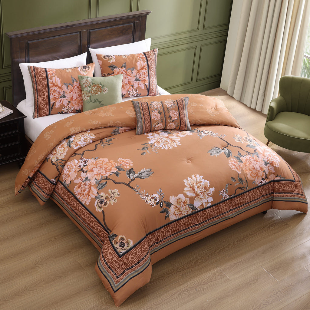 Bebejan Rossana 5 Piece Reversible Comforter Set