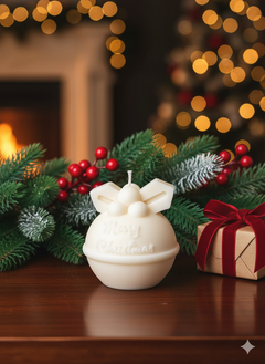 Round Bell Christmas Candle - Festive Holiday Decor for Your Home-0