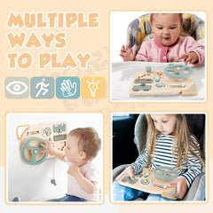 Montessori Wooden Sensory Tablet Car Dashboard