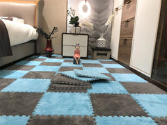 20 Pieces Set Modular Velvet Play Mat