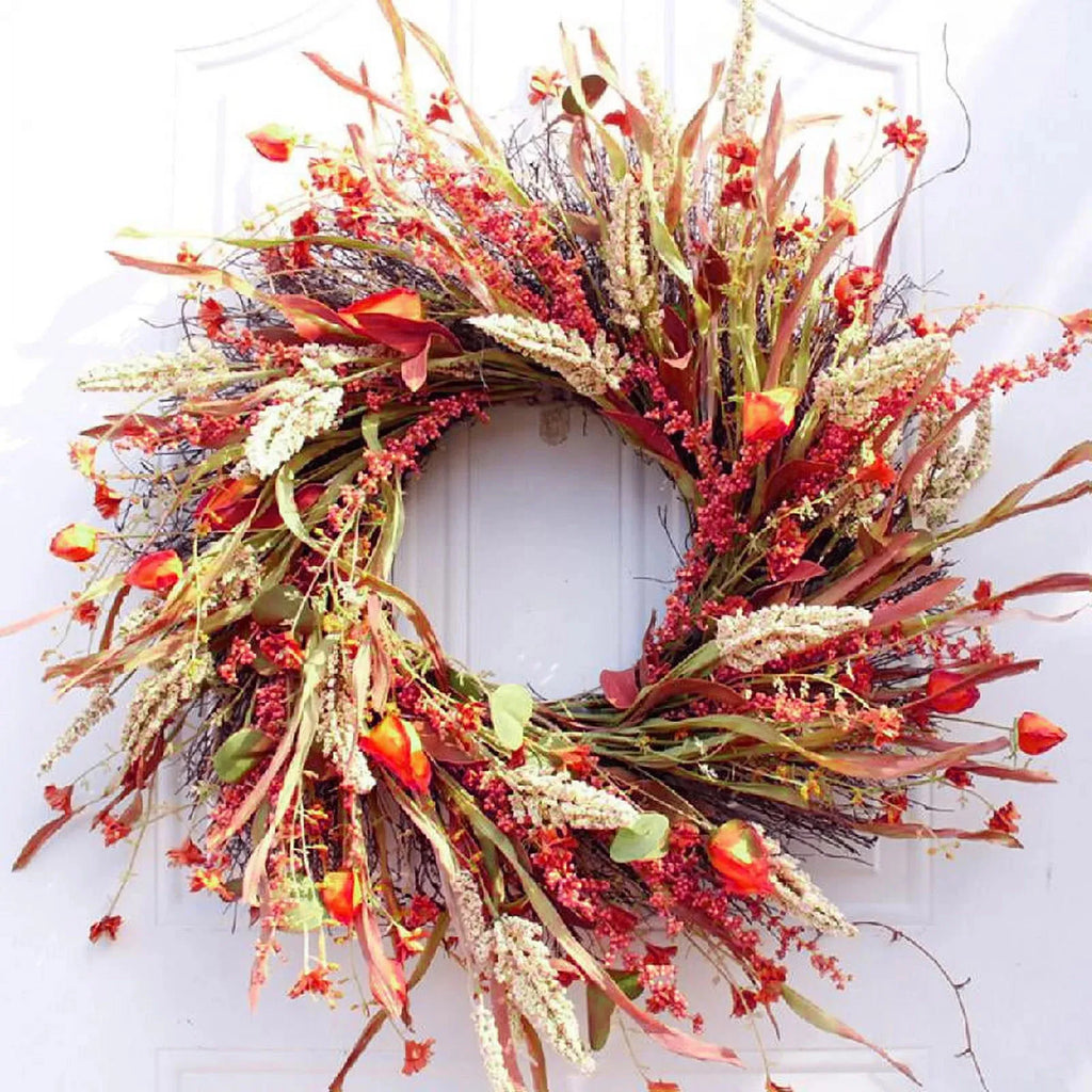 Wreath Harvest Garland Front Door Decor-4