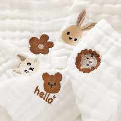 6 Layer Cotton Embroidered Baby Burp Cloth