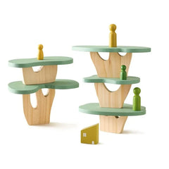 Montessori Wooden Toy Stacking&Threading